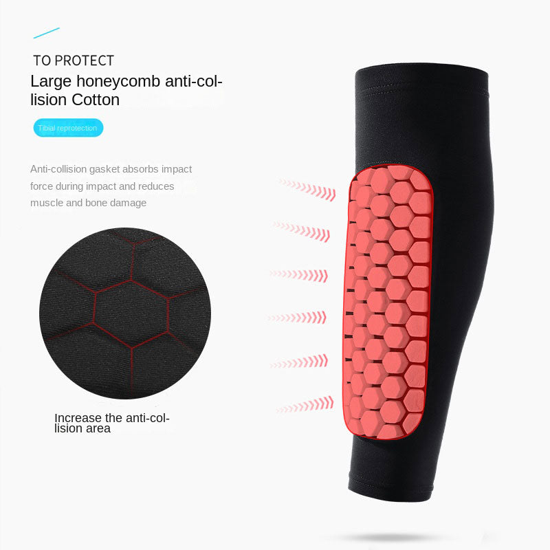 CTHOPER Honeycomb Soccer Shin Guards Football Shields Sports Legging Shinguards Leg Sleeves Protective Gear Shank Protector 1 PC