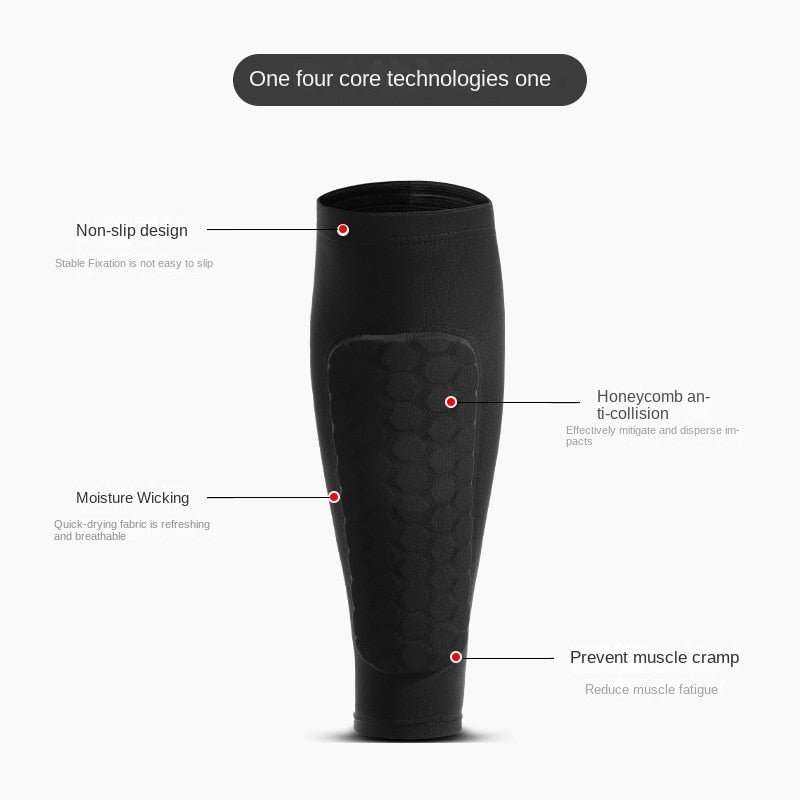 CTHOPER Honeycomb Soccer Shin Guards Football Shields Sports Legging Shinguards Leg Sleeves Protective Gear Shank Protector 1 PC