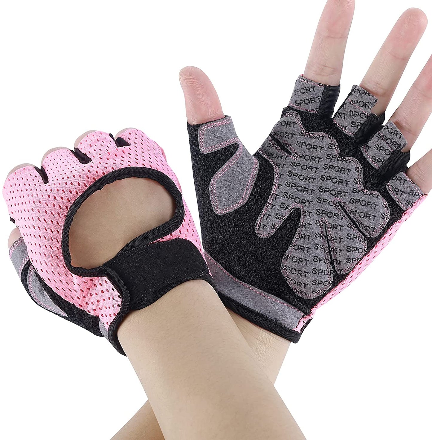 CTHOPER Weight Lifting Gloves for Men Women Gym Gloves with Anti Slip Palm Protection Breathable Gloves for Workout Training