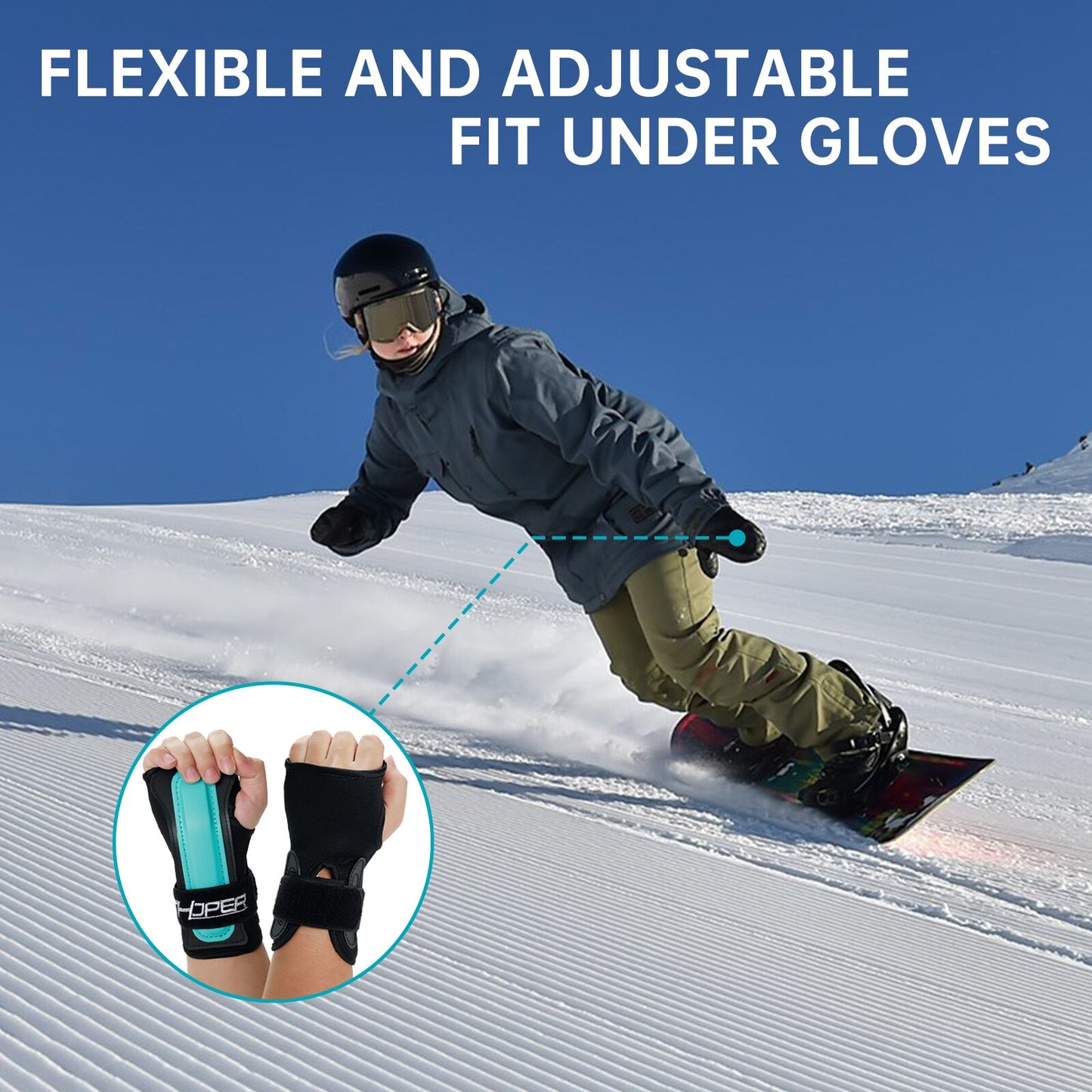 CTHOPER Wrist Guards Hand Protector for Snowboarding, Skiing, Skateboarding, Rollerblade, Adults/Kids/Youth Sports Wrist Brace