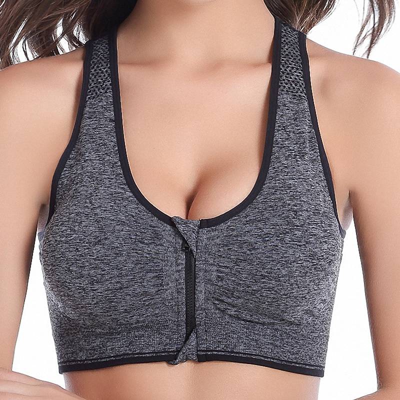 Women's Zipper Push Up Sports Bras - CTHOPER