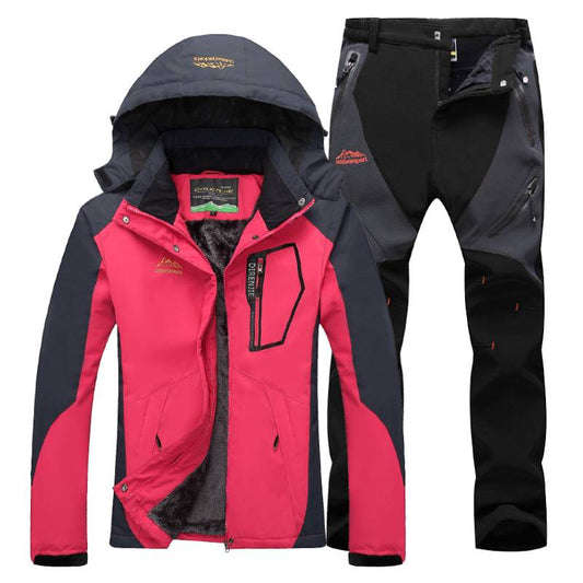 Women's Winter Skiing Waterproof Jackets and Pants Set - CTHOPER