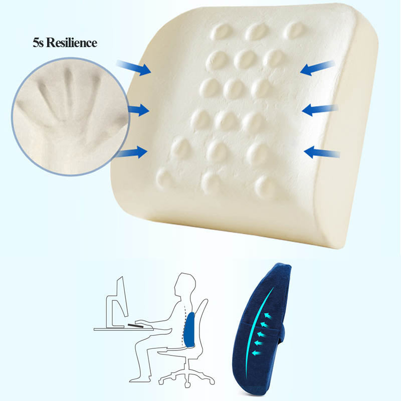 Travel Car Back Cushion Coccyx Orthopedic Memory Foam Massage Seat