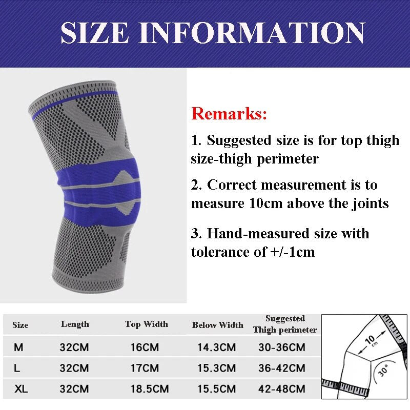 ERUMEI Elastic Knee Support Brace Kneepad Adjustable Patella Volleyball 1PC