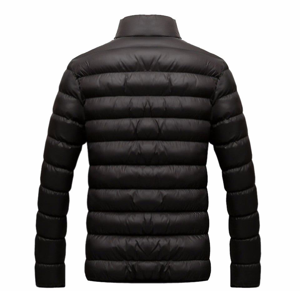 Men Winter Warm Slim Casual Windbreaker Quilted Jacket Coats - CTHOPER