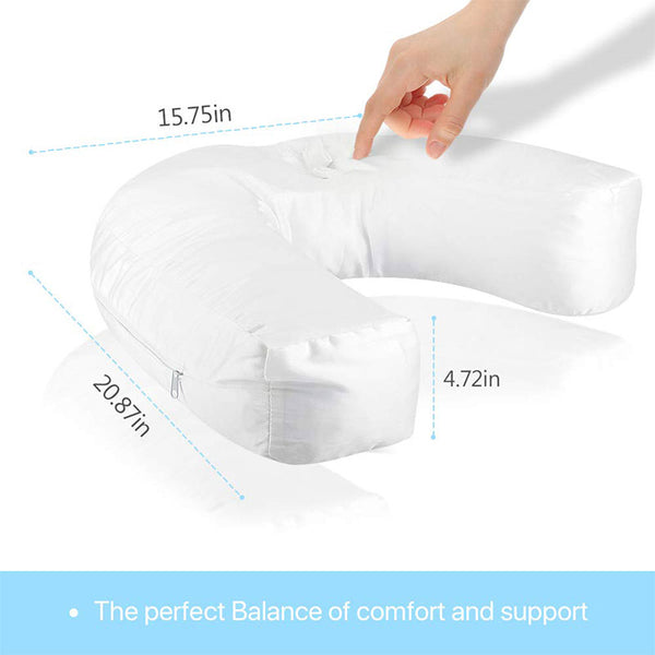 U-Shaped Side Sleepers Pillow High Quality Cotton Neck Back Pain Relie ...