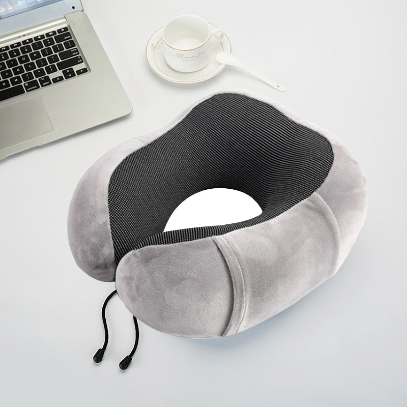 U Shaped Memory Foam Neck Pillows Soft Travel Pillow Massage Neck Pillow Sleeping Airplane Pillow Cervical Healthcare Bedding