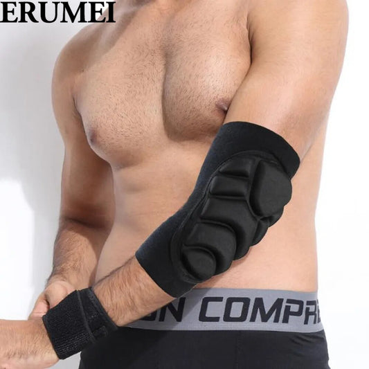 ERUMEI Professional Breathable Sports Elbow Pads Exercise Ski Elbow Support Basketball  Volleyball Arm Sleeve Protection