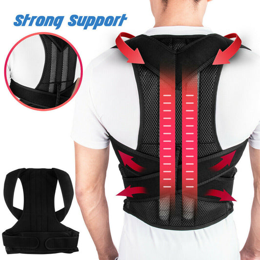 Adjustable Posture Corrector Back Support Shoulder Strong Brace Corset Back Belt