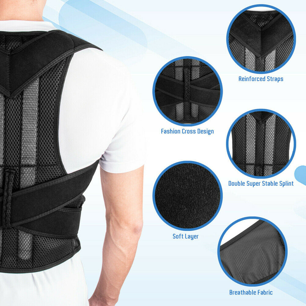 Adjustable Posture Corrector Back Support Shoulder Strong Brace Corset Back Belt