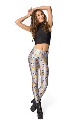 Women Minnie Mickey Mouse Yoga Gym Leggings - CTHOPER