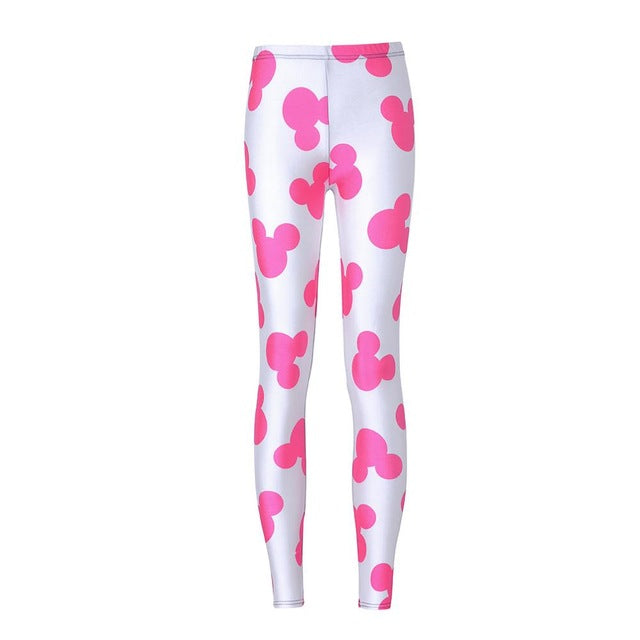 Women Minnie Mickey Mouse Yoga Gym Leggings - CTHOPER