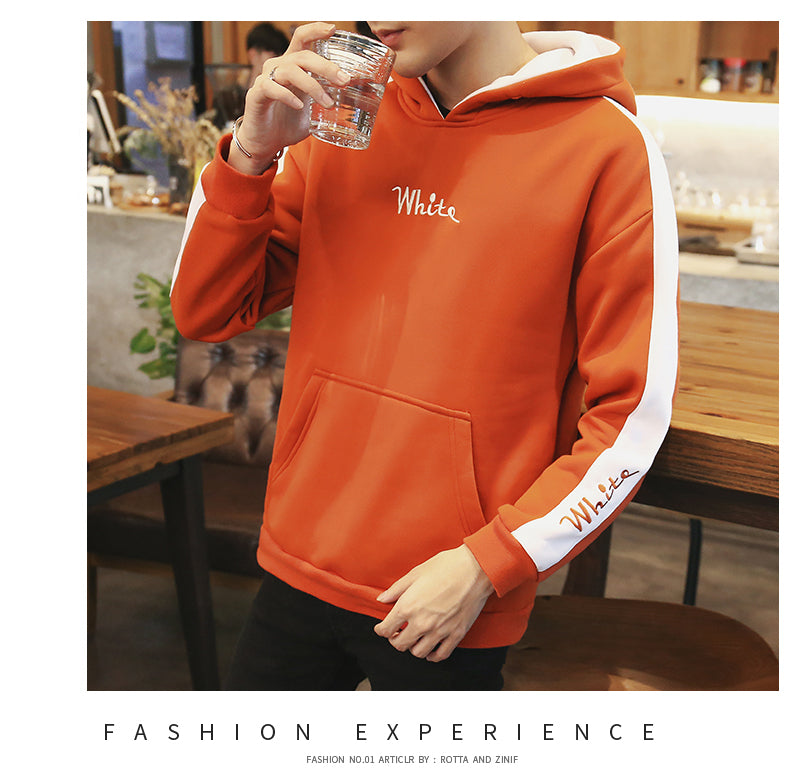 Men Fashion Embroidery Plus Size Pullover Hoodies Sweatshirt - CTHOPER