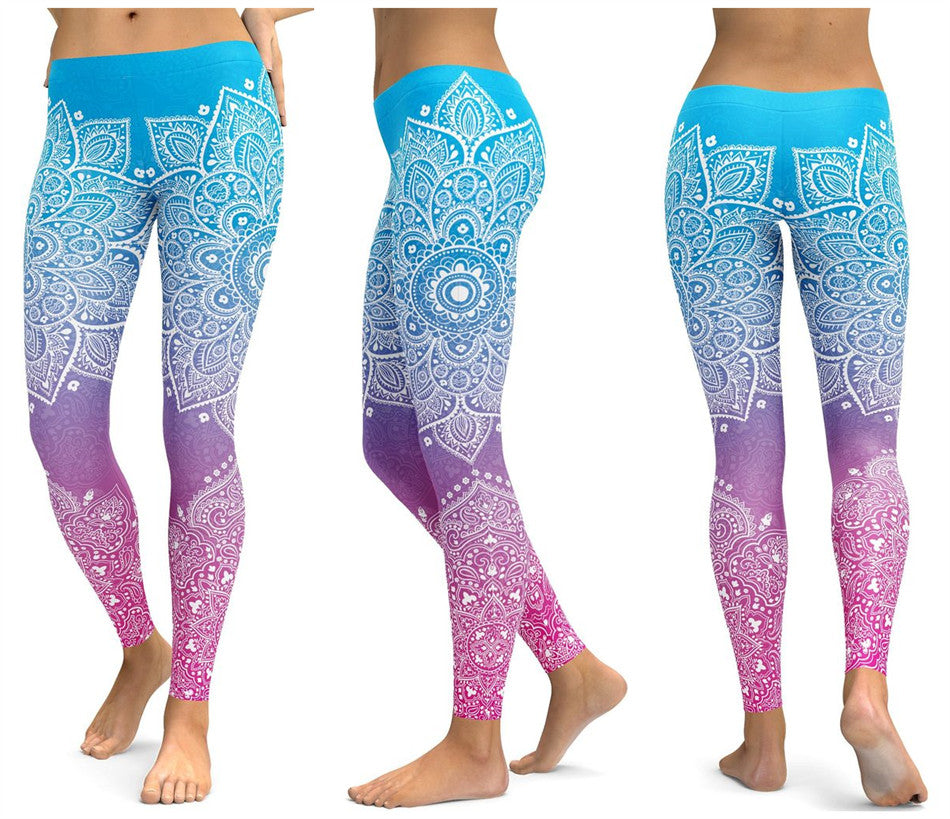 Women Unique Fitness Workout Running Yoga Leggings - CTHOPER