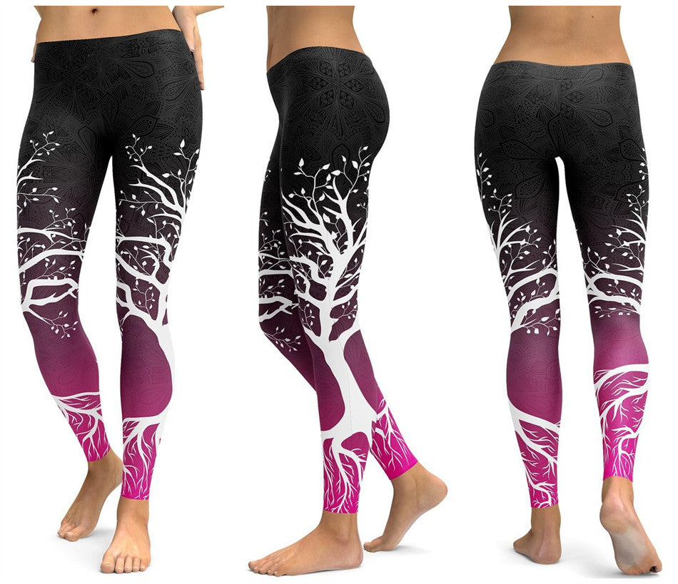 Women Unique Fitness Workout Running Yoga Leggings - CTHOPER