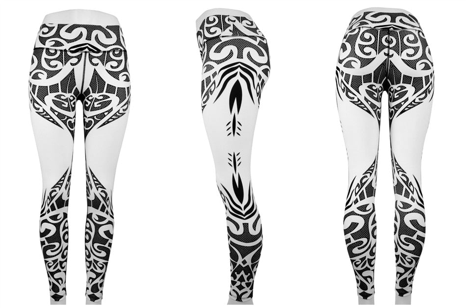 Women Unique Fitness Workout Running Yoga Leggings - CTHOPER