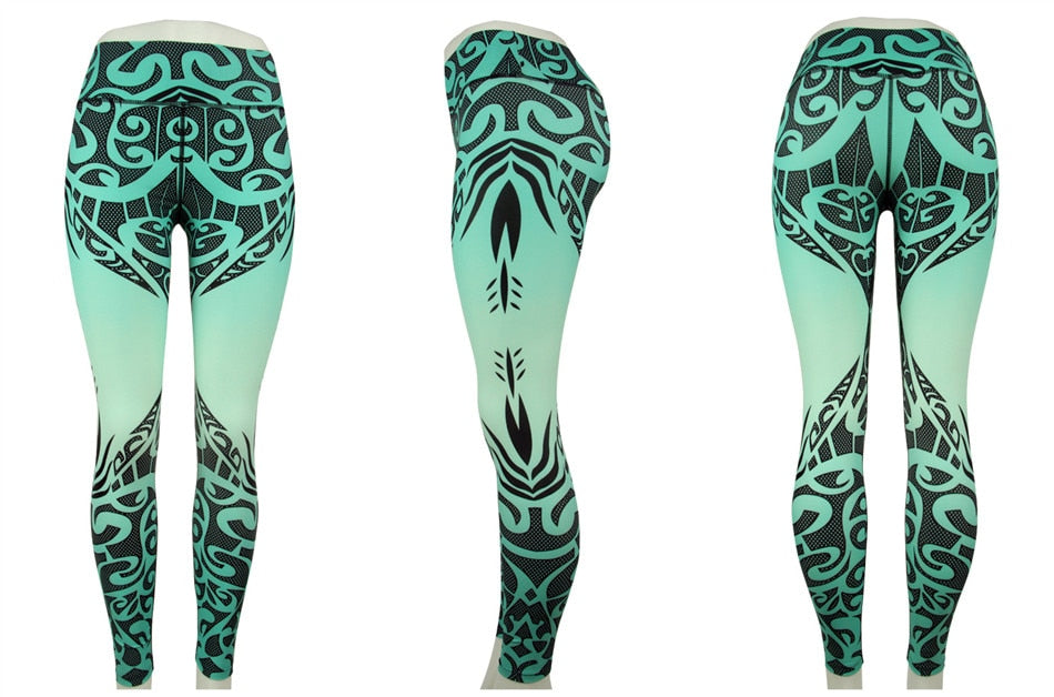 Women Unique Fitness Workout Running Yoga Leggings - CTHOPER