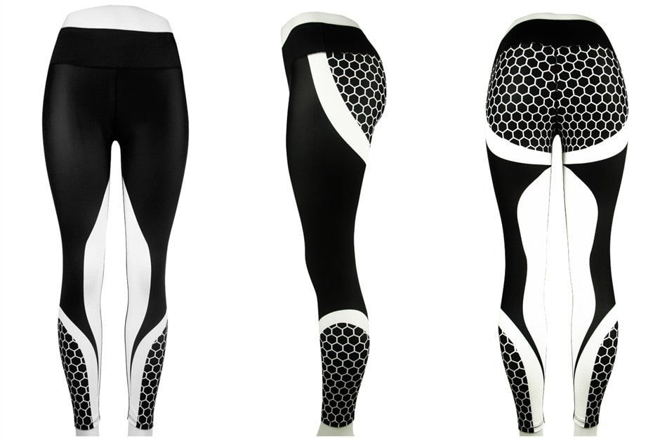 Women Unique Fitness Workout Running Yoga Leggings - CTHOPER