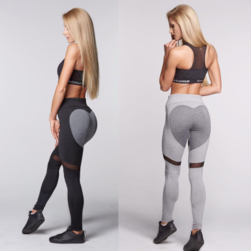 Women Sexy Push Up Heart Yoga Pants - CTHOPER