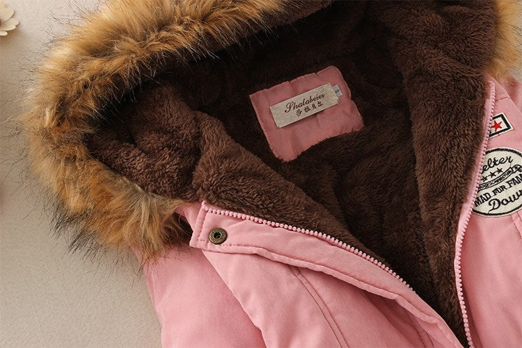 2019 Women's Winter Hooded Fur Collar Waist And Velvet Thick Warm Long Cotton Jacket Coat - CTHOPER