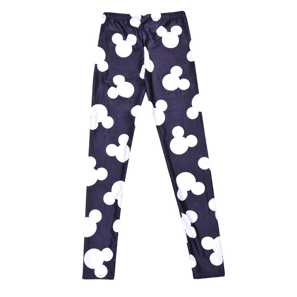 Women Minnie Mickey Mouse Yoga Gym Leggings - CTHOPER