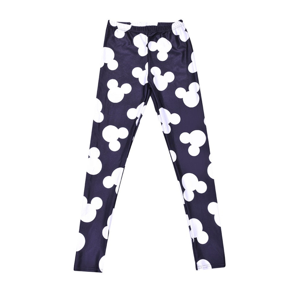 Women Minnie Mickey Mouse Yoga Gym Leggings - CTHOPER