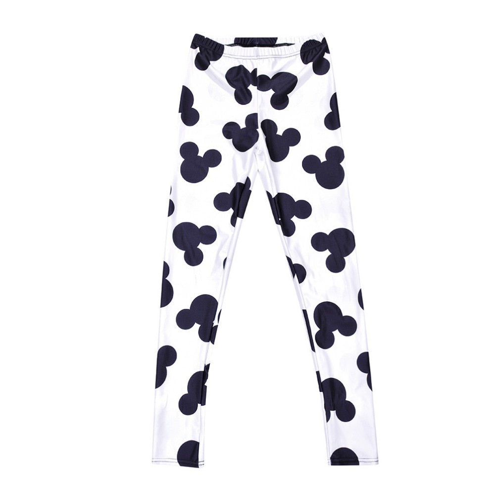 Women Minnie Mickey Mouse Yoga Gym Leggings - CTHOPER