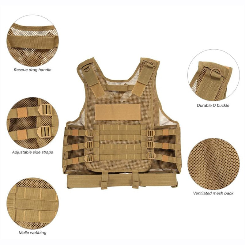 Outdoor Ultra-Light Breathable Combat Military Equipment Tactical Vest - CTHOPER