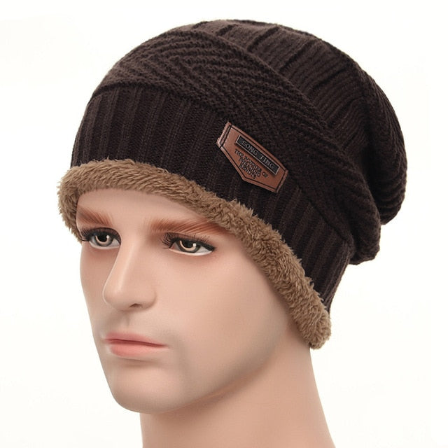 Wool Warm Knitted Winter Hats For Men - CTHOPER