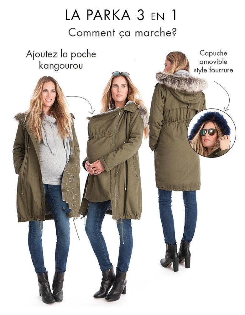 Long Keep Warm Kangaroo Maternity Jacket - CTHOPER