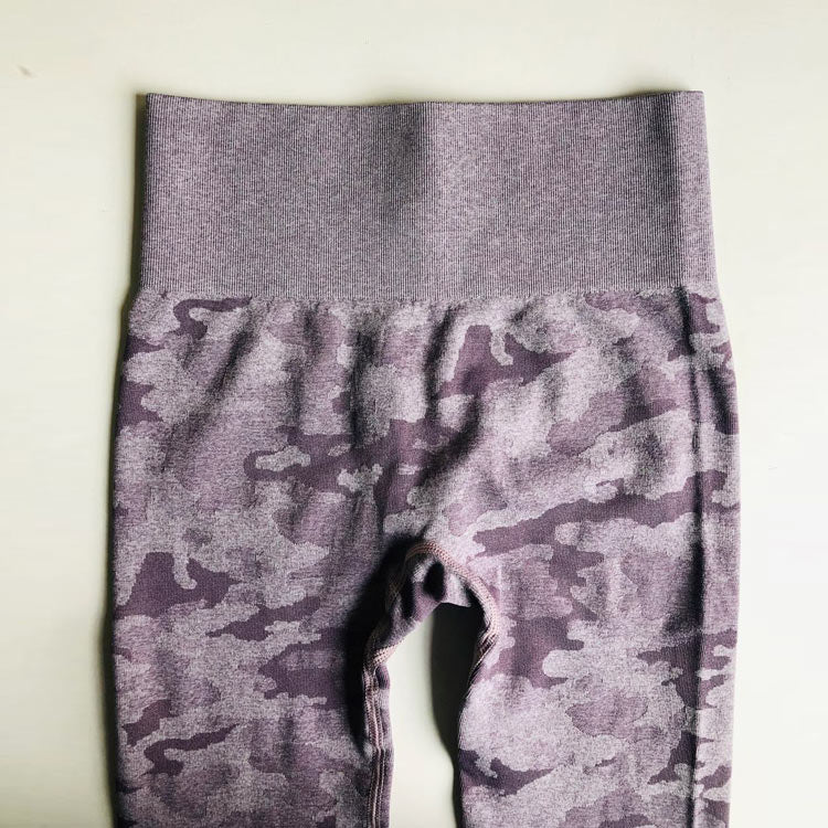 Women's High Waist Camo Seamless Leggings - CTHOPER