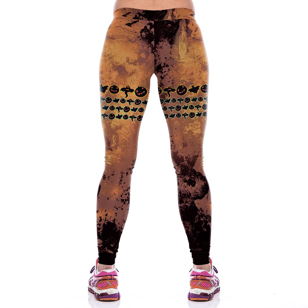 Women's High Waist Printed Halloween Yoga Pants - CTHOPER