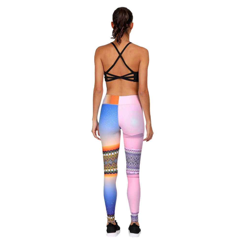 Women's Printed Exercise Seamless Yoga Pants - CTHOPER