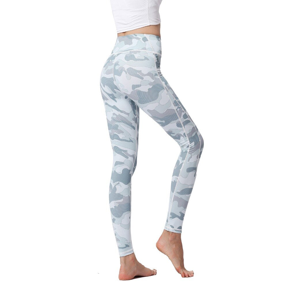 New Women High Waist  Printed Dry Fit Yoga Pants - CTHOPER