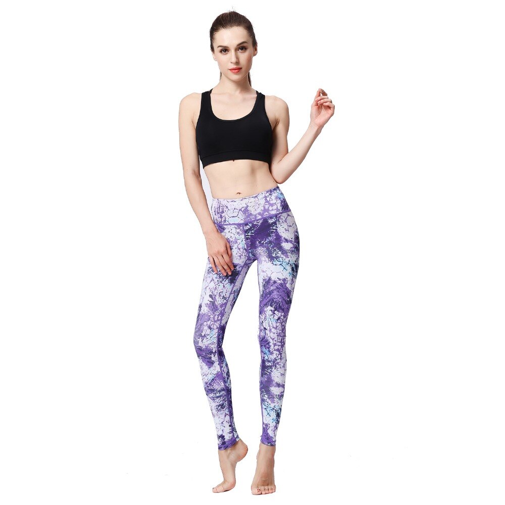 New Women High Waist  Printed Dry Fit Yoga Pants - CTHOPER