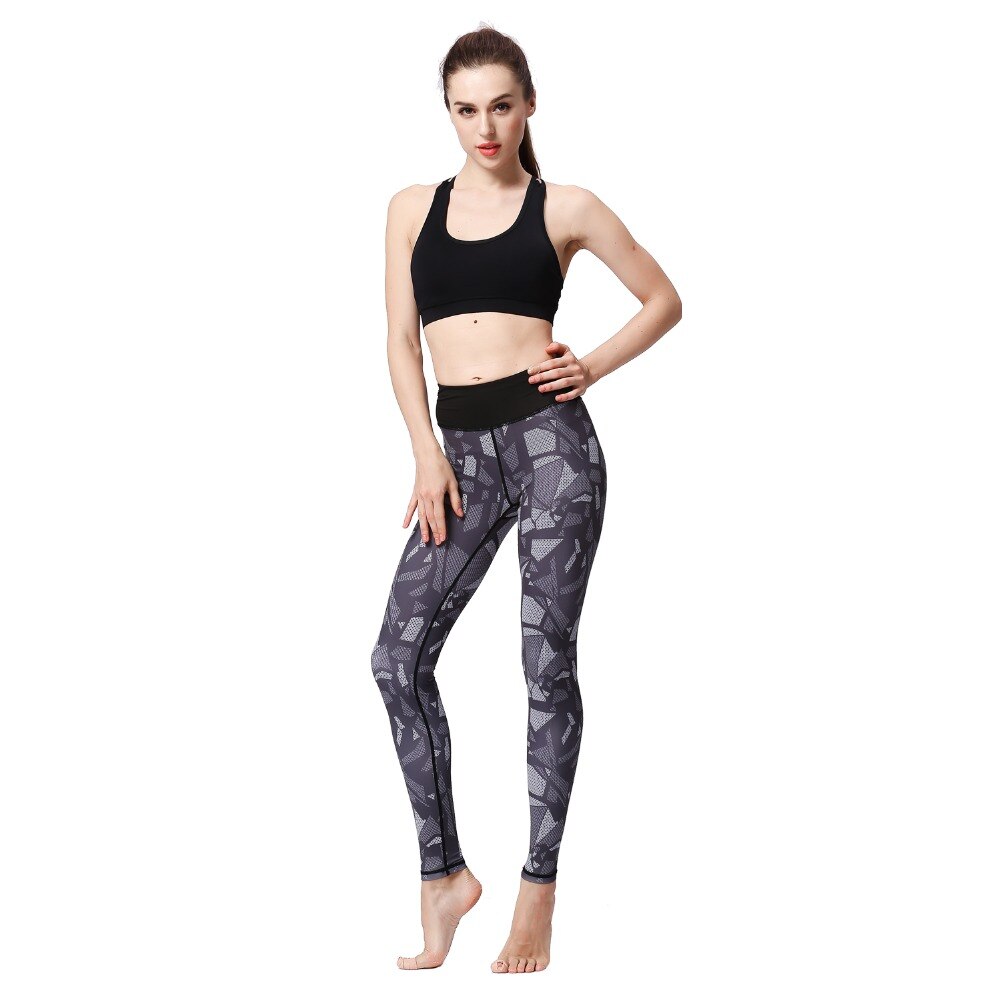 New Women High Waist  Printed Dry Fit Yoga Pants - CTHOPER