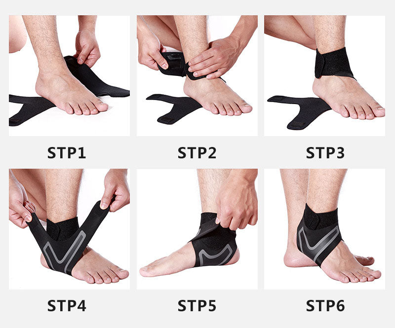 1PCS Ankle Support Brace, Adjustable Ankle Strain Protectors Strap, Against Sprains Arthritis Compression Wrap Stabilizer - CTHOPER