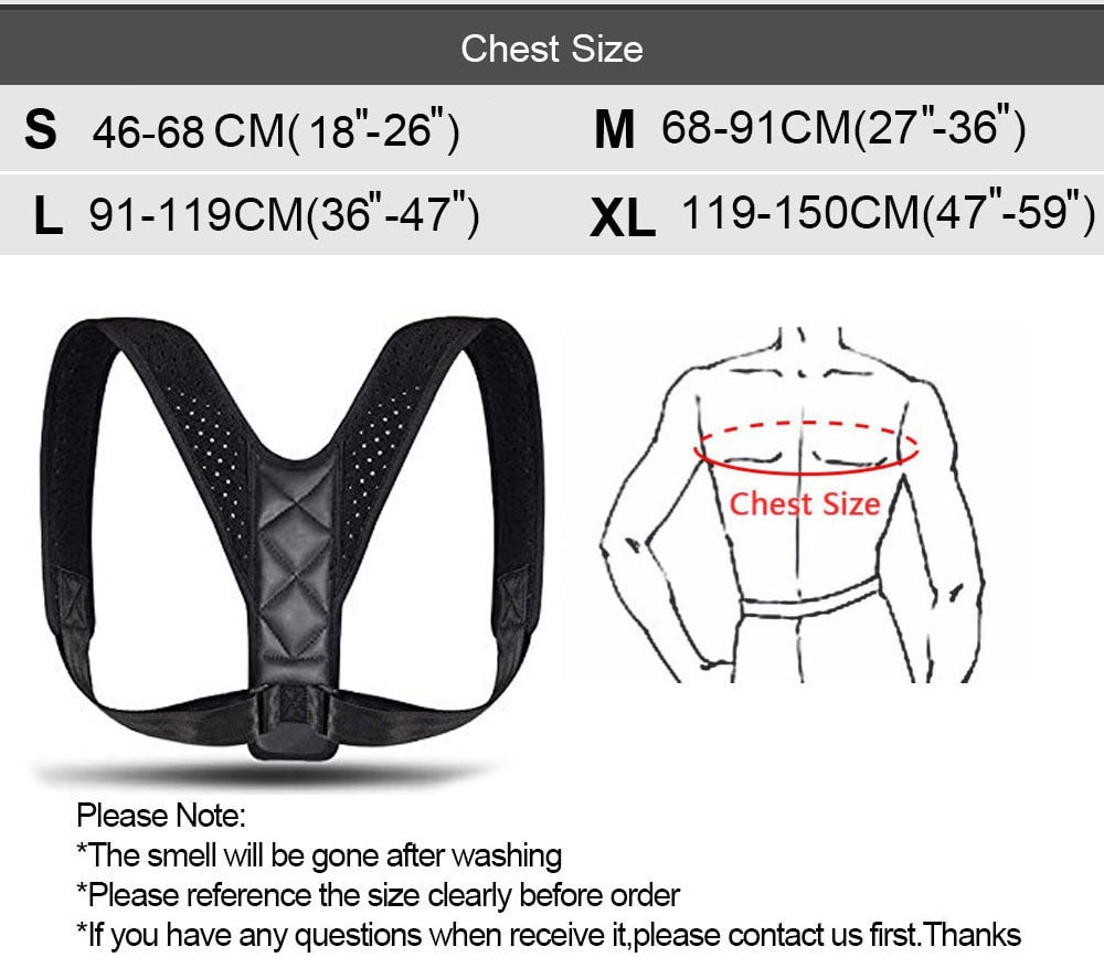 Medical Adjustable Clavicle Posture Corrector for Men Women - Back Posture Brace (Back Straightener) - CTHOPER