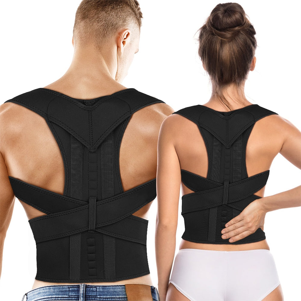 Magnetic Therapy Adjustable Posture Corrector Back Brace Full Back for Men Women - Lower Back Support - CTHOPER