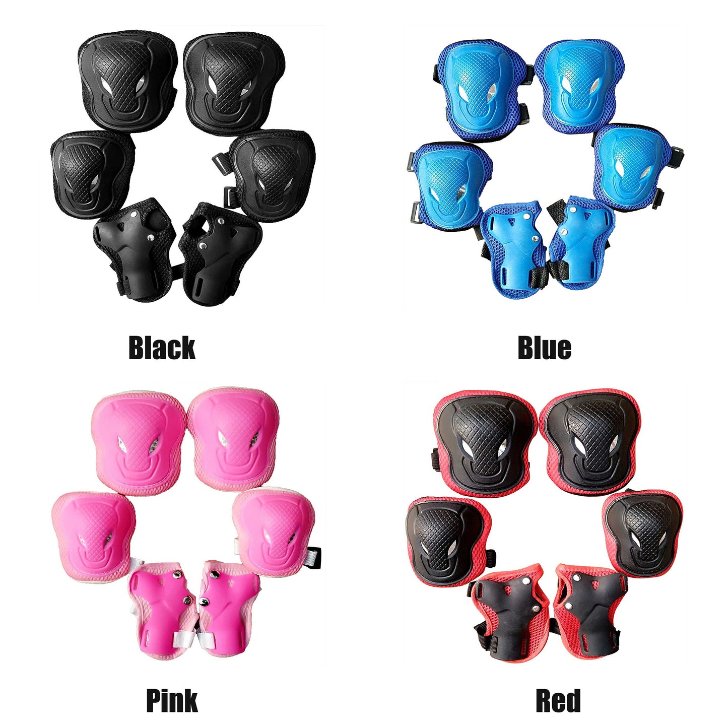 Kids Protective Gear Set Knee Pads for Kids 3-14 Years Toddler Knee and Elbow Pads with Wrist Guards 3 in 1 for Skating Cycling Bike Rollerblading Scooter