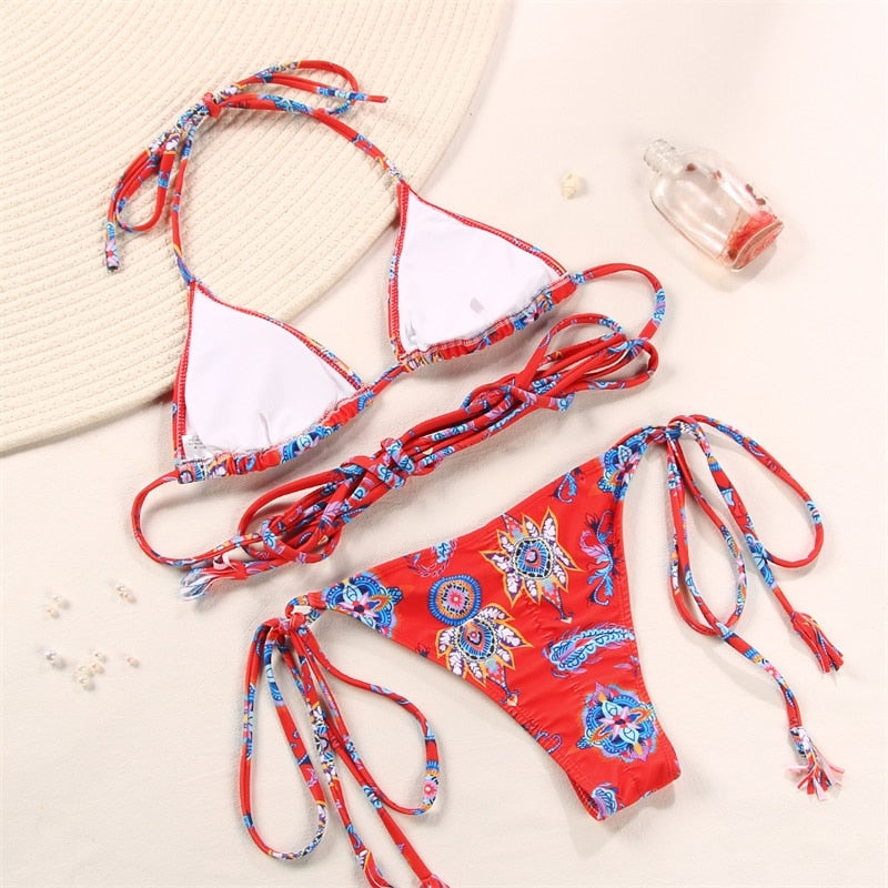 Sexy Swimwear Women 2021 Bikini String Swimming Suit For Women Bathing Suit Micro Folds Hight Cut Monokini One Piece Suit