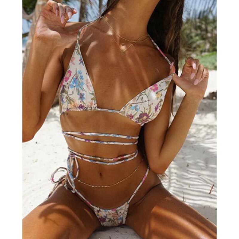 Sexy Swimwear Women 2021 Bikini String Swimming Suit For Women Bathing Suit Micro Folds Hight Cut Monokini One Piece Suit