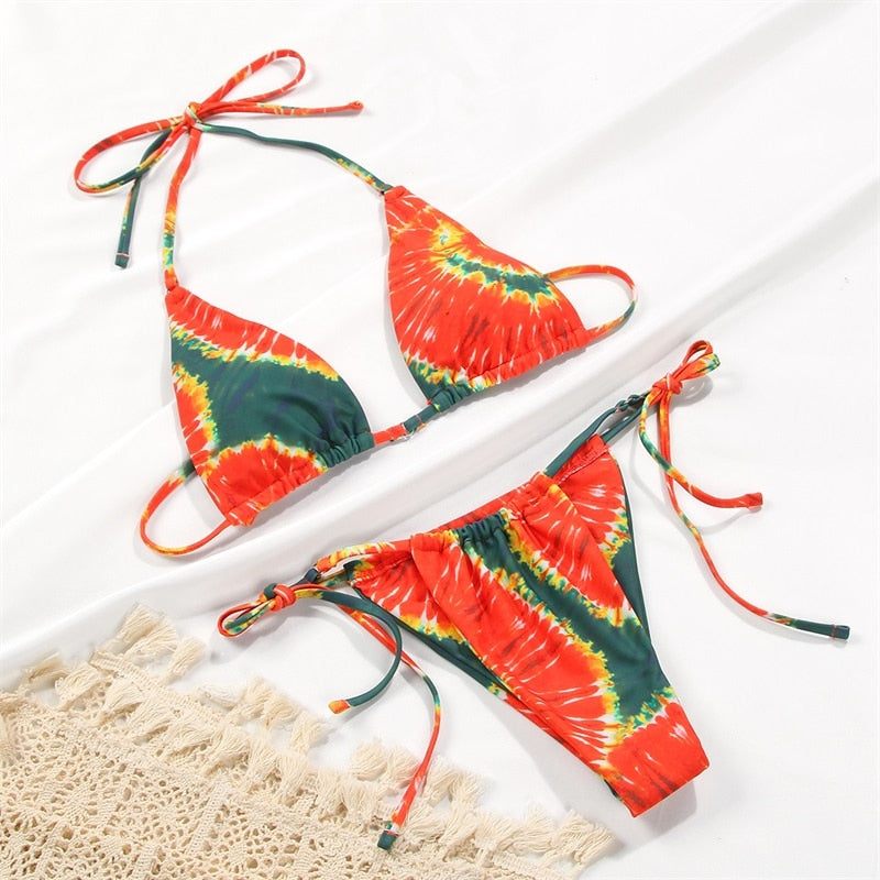 Sexy Bikini Solid Swimsuit Tanga Biquini Micro Bikini Set Hollow Out Swimwear Bathing Suit Women Thong Bikinis Swimsuit Women