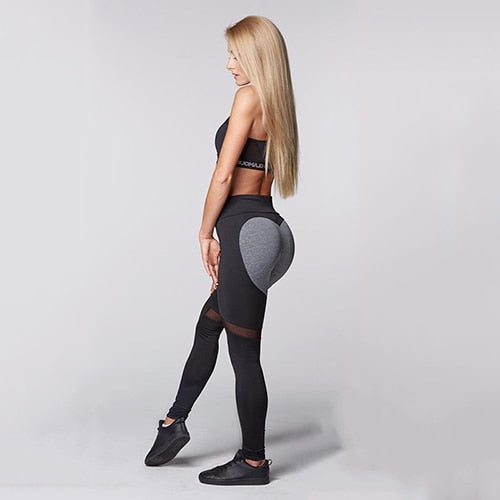 Women Sexy Push Up Heart Yoga Pants - CTHOPER