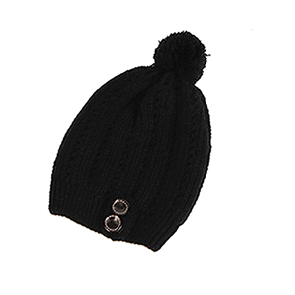 Women Cold Warm Winter Fur Knitted Hat - CTHOPER