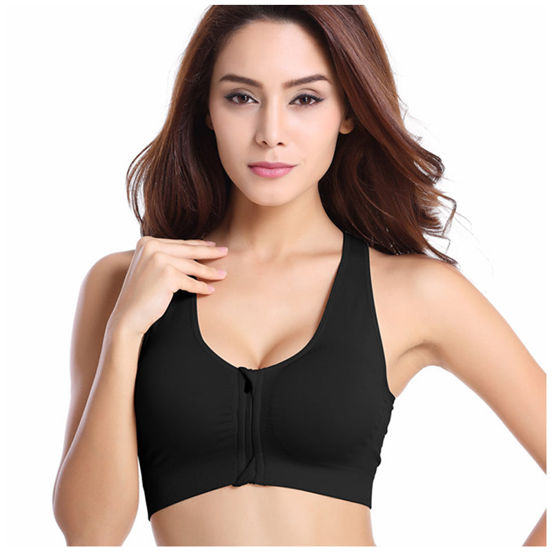 Women's Zipper Push Up Sports Bras - CTHOPER