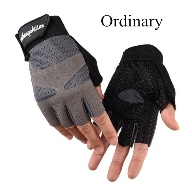 2019 Men/Women Fitness Half Finger Gloves - CTHOPER