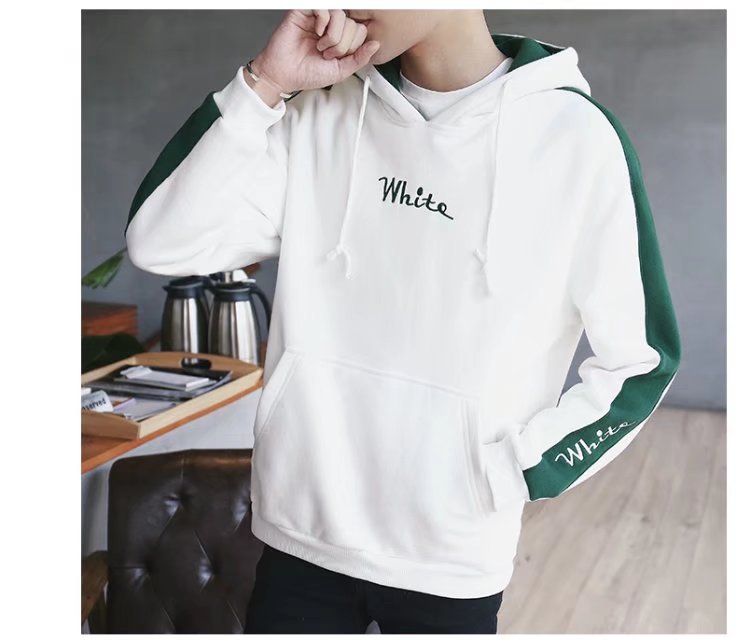 Men Fashion Embroidery Plus Size Pullover Hoodies Sweatshirt - CTHOPER