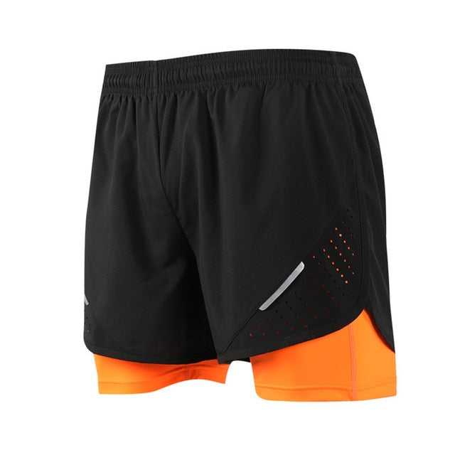 Men's 2 in 1 Training Exercise Basketball Shorts - CTHOPER