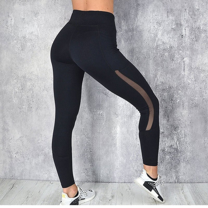 Women Mesh Pocket  Sport Yoga Leggings - CTHOPER